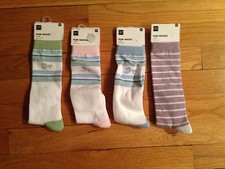 4 PAIRS OF GAP GIRL'S FUN KNEE SOCKS ORG. 19.00 SIZE SMALL BNWT