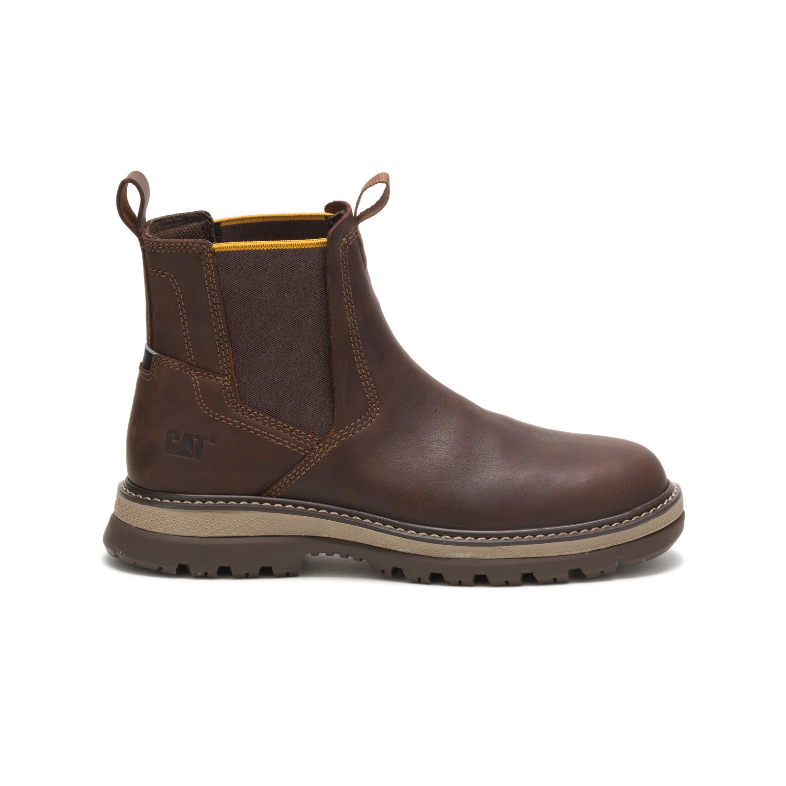 Caterpillar Fairbanks Chelsea P51035 Mens Brown Leather Casual Dress Boots 19690₽