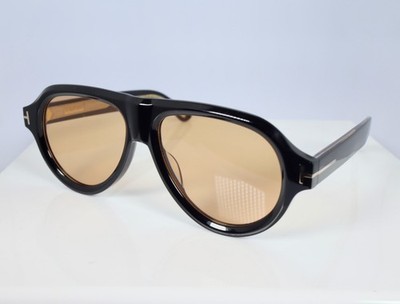 Tom Ford Icon TF1225 01E 59mm Aviator Sunglasses in Black  display picture 2