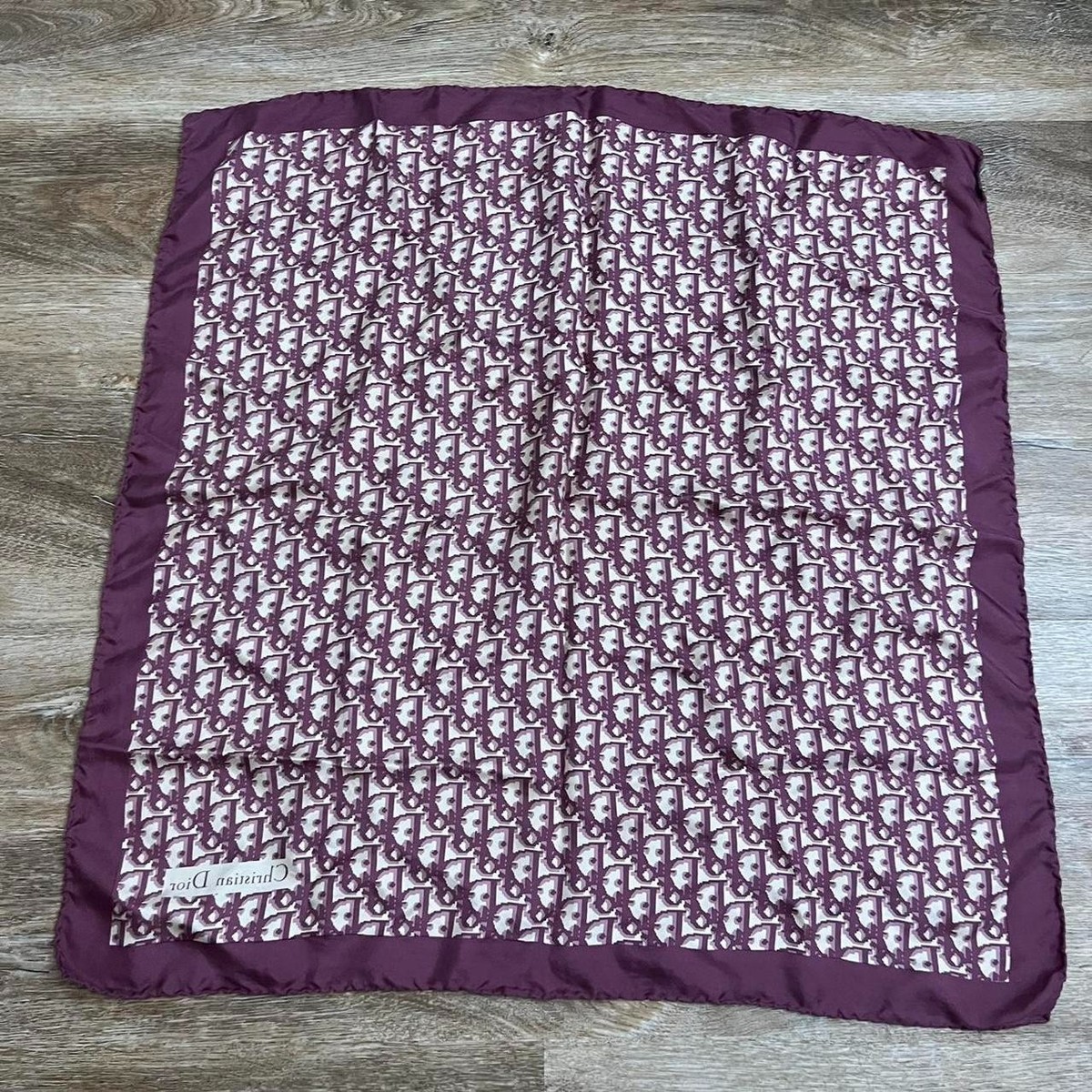 Christian Dior Logo Silk Scarf Square 30