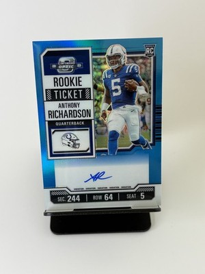 2023 Contenders Optic Anthony Richardson Rookie Ticket Auto Teal /75