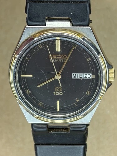 Used Seiko Quartz 6923 7059 Vintage Men's Watch Not Running