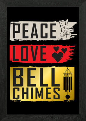 Frieden Liebe Glocke Glockenspiel gerahmtes Wandbild Poster Leinwanddruck Bild