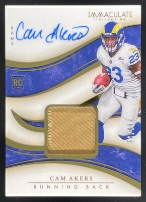 2020 Panini Immaculate Collection #112 Cam Akers MEM Autograph RC Auto /99