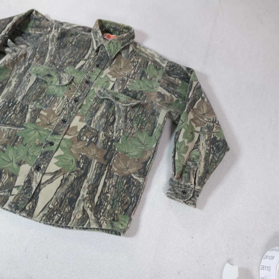 Camisa Winchester De Colección Para Hombres Mediana Camuflada Trebark Caza Franela Abotonada Foto 2 de 4