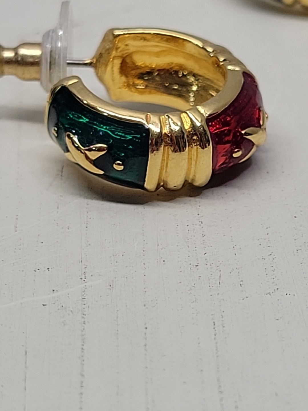 Joan Rivers X Pattern Enamel Link Braclets & Earr… - image 10