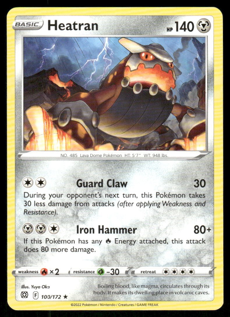 Heatran 100/172 - Brilliant Stars - Rare NM