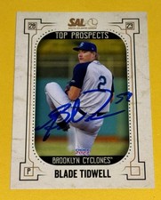 Blade Tidwell SIGNED 2023 Brooklyn Cyclones Prospects Card RC Auto New York Mets