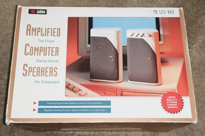 Vintage Labtec LCS-800 Computer Speaker System NEW