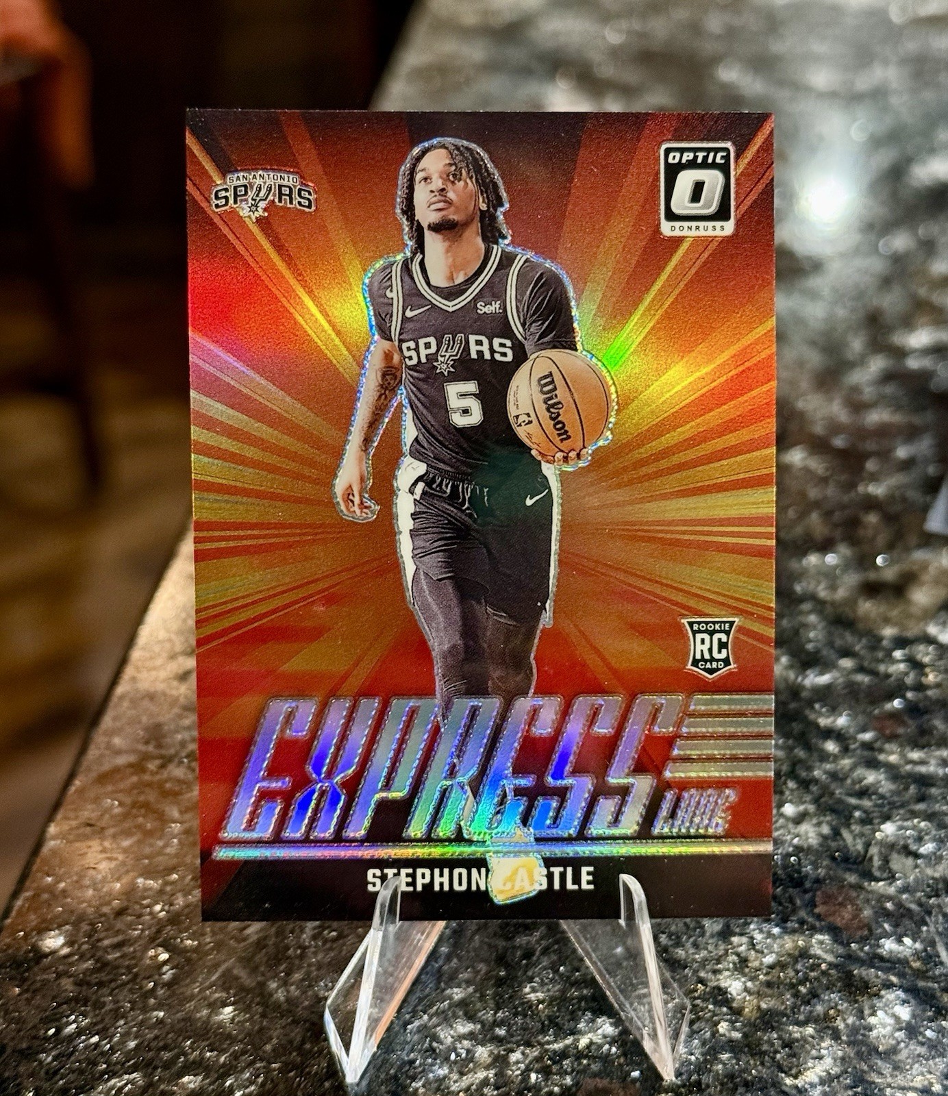 2024-25 Panini Donruss Optic STEPHON CASTLE RC Express Lane SILVER HOLO #1 Spurs