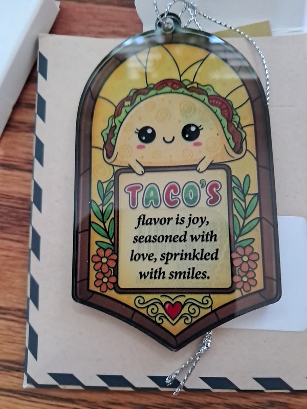 Christmas Ornament Positve Taco