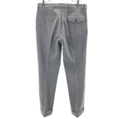 MIUMIU Made in Italy Wool Blend Houndstooth Pattern Slacks pants