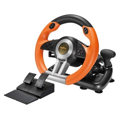 V3II PC Racing Wheel, USB Car Race Sim Game PC Steering Wheel with Pedals for...