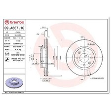 2x Bremsscheibe 26223684 vorne für Hyundai I10 1 PA 2 BA 3 AC3
