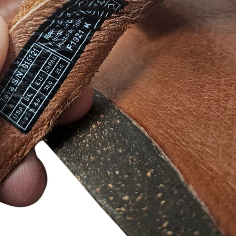 Teva 8 Ysidro Universal Sandal Brown Leather Comfort Gorpcore Casual Outdoor  - Image 4 of 4