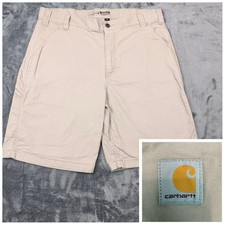 Carhartt Mens Rugged Flex Relaxed Fit Canvas Work Shorts Tan BS2514-M 38