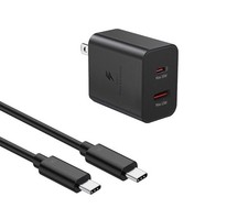 35W USB C Fast Charger 2 Port PD GaN wall charger For iPhone iPad Samsung Galaxy