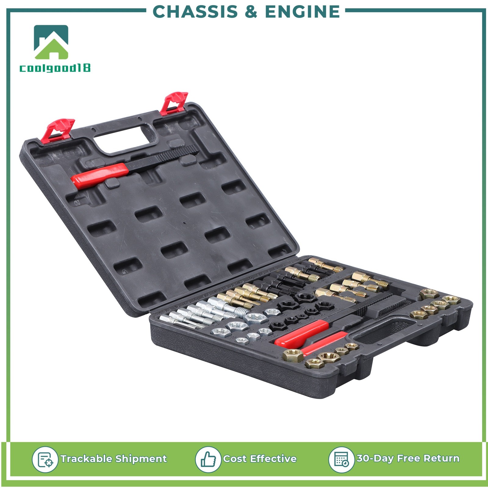 Thread Set Kit 49Pcs Thread Chaser Set UNC UNF & Metric Thread Repair Kit with Taps ...