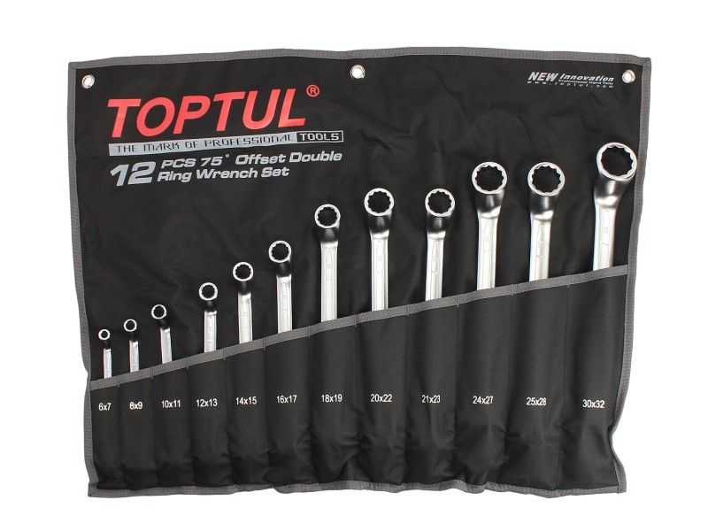 Fits TOPTUL GPAI1202 Set of ring wrenches 12 pcs GPAI1202 A GLOBAL BR ⭐UK Stock⭐