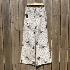 1970 Spiderweb Flare Pants True Vintage Rare All Over Print Hippie NOS deadstock