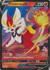 CINDERACE V 43/264 FUSION STRIKE POKEMON PROMO (BATTLE ACADEMY STAMPED, NM)