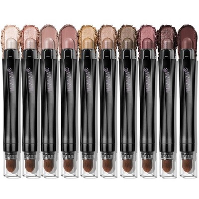 LUXAZA PRO Brown Eyeshadow Stick Makeup Set 10PCS, Neutral Shimmer And Matte ...