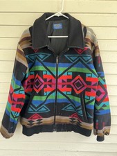 Vintage Pendleton High Grade Western Wear Jacket Mens Large Rainbow Aztec Talon