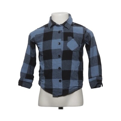 Lager 157, Flanellhemd, Größe: 100, Blau/Schwarz, Baumwolle, Karo, Flanell #oxe