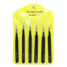 Multiple Shaped Steel Tweezers Precisions Repair Tool set for Electronic Repairs