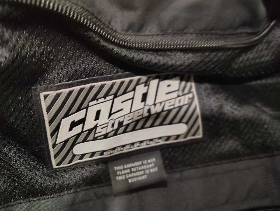 Castle X Textile Riding Jacket Dark Gray Men's Medium M Motorcycle Snowmobile - Image 4 of 4