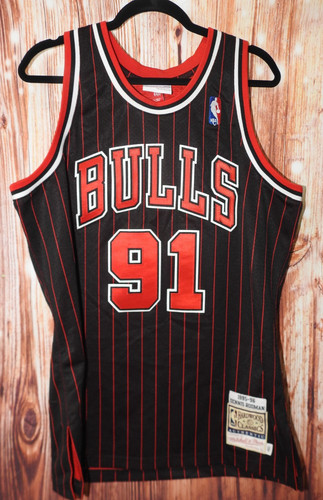 Large Dennis Rodman Chicago Bulls 1995-96 Hardwood Classics Mitchell&Ness jersey