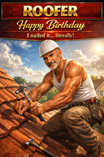 Roofer Birthday Card - Birthday Card For a Roofer - Funny Birthday Card For Men