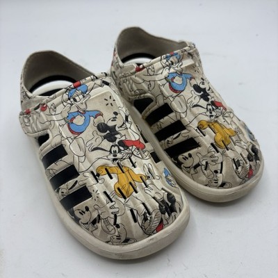 Adidas Disney Mickey Mouse Donald Duck Goofy Kids Clogs Size 10K 