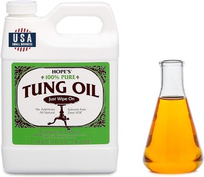 100% Pure Tung Oil Food Safe Premium Waterproof Natural Wood Finish and Sealer