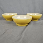 Anchor Hocking Fire King Gold Yellow Cereal Bowls Set Of 3