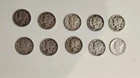 90% Silver Mercury Dimes – Silver Coin Lot (10)-AVERAGE CIRCULATED