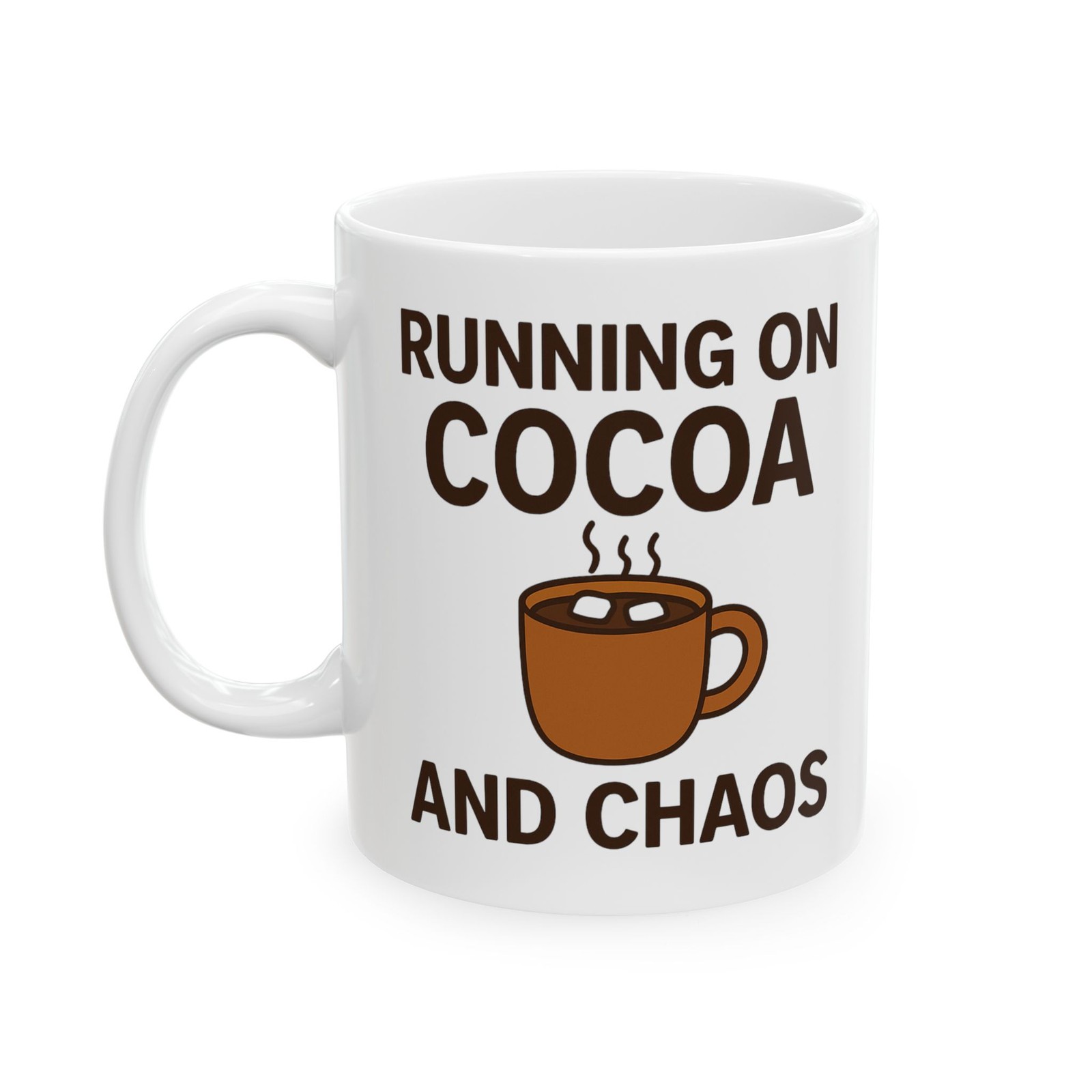 Funny Cocoa and Chaos Ceramic Mug, Hot Chocolate Lover Gift, Sarcastic Coffee
