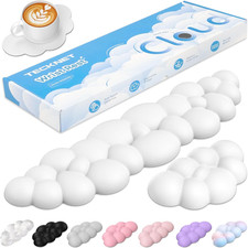 Cloud Keyboard Wrist Rest Set, Cloud Wrist Rest with Non-Slip Base, PU Leathe...