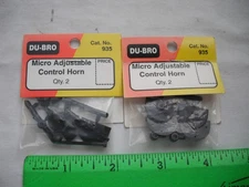 Lot of 2 Du-Bro 935, Micro Adjustable Control Horn, R/C Plane Airplane Boat Car