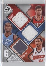 2009 SP Game Used 6 Star Swatches 18/99 Brook Lopez Kyle Weaver DJ Augustin 0a1