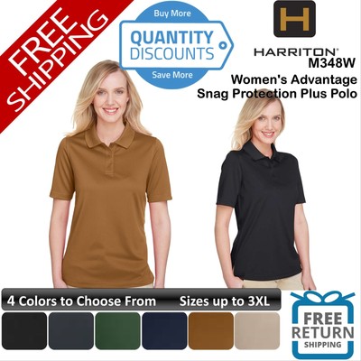   Harriton Women Advantage Snag Protection Plus Polo Shirt Up To 3XL M348W