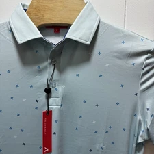 Redvanly Golf Polo Men’s Medium Breeze Performance Stretch Geometric NEW