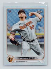 2022 Topps Chrome Refractor #49 Alexander Wells (RC) - Baltimore Orioles (O)