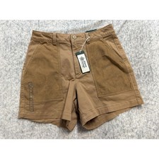 Alpine Design Womens Mixed Fabric Utility Shorts Sahara Sand ADW24806 Size 6 NWT