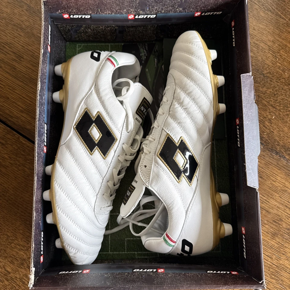 Botines de fútbol Lotto Stadio OG II FG - blancos, todos negros | talla 9 para hombre” Foto 2 de 4