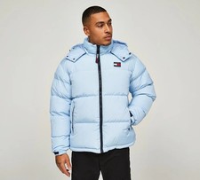 Tommy Hilfiger Men's Alaska Puffer Jacket Chambray Blue Duck Down Puffer Jacket
