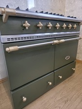 Lacanche Cluny 100cm Dual Fuel Range Cooker in Nato Green and Brass . Ref--ED369