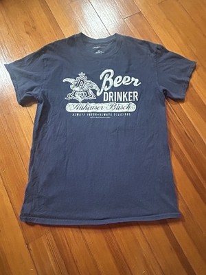 Vintage Camp David Budweiser Graphic T-shirt Men s Small 2015 100% Cotton Blue