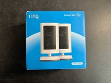 Ring Outdoor Cam Plus Battery 2-Pack Wireless Security Cameras -White- New