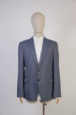 Armani Collezioni Men s Blazer Jacket M Line Sport Blue Check Wool Italy Size 52